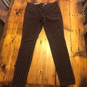 Anthropologie matchstick corduroy printed pants